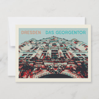 Georgentor Façade, Dresden illustratie Briefkaart