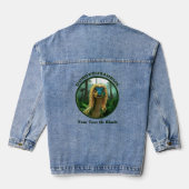 Georgeousaurus Blond Dinosaur Denim Jacket (Achterkant)
