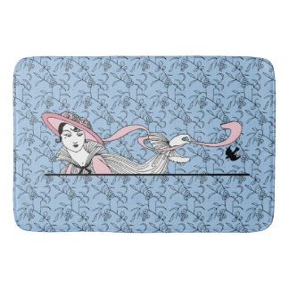 Georges Barbier 1920 Mode Lady en Bird Badmat