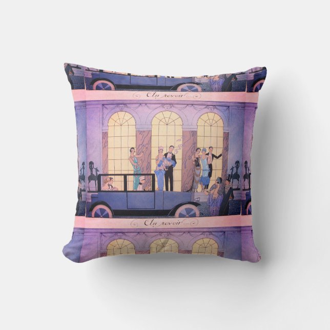  Georges Barbier Art Deco Illustratie #7 Kussen (Voorkant)