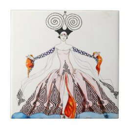 Georges Barbier Art Deco Mode Tile Tegeltje