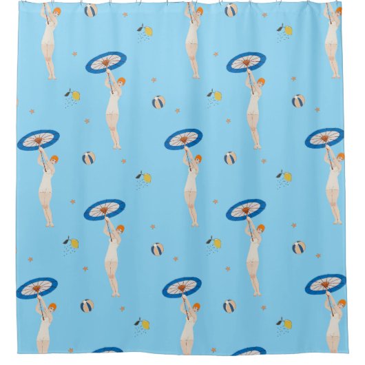 Georges Barbier Au Lido 1924 Mode Douchegordijn (Voorkant)