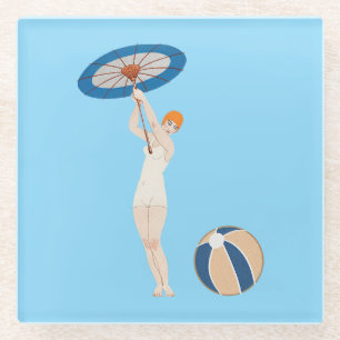 Georges Barbier Au Lido 1924 Mode Glazen Onderzetter