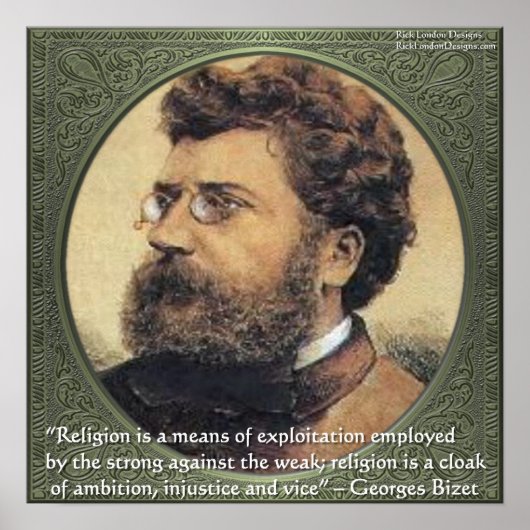 Georges Bidet Religion Quote Poster (Voorkant)