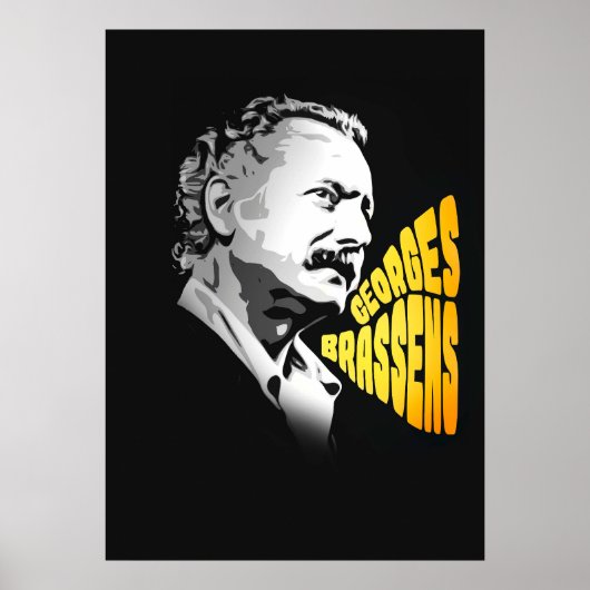 Georges Brassens Poster (Voorkant)