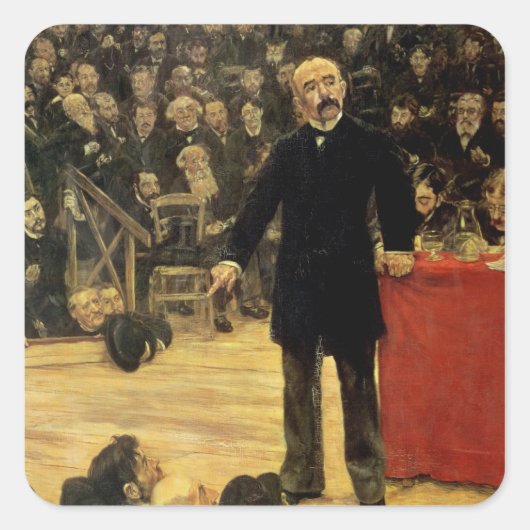 Georges Clemenceau Vierkante Sticker (Voorkant)