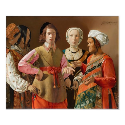 Georges de la Tour - The Fortune Teller Foto Afdruk (Voorkant)