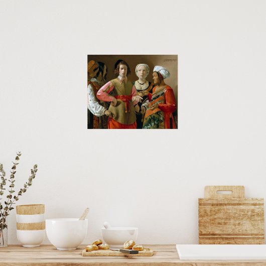 Georges de La Tour the Fortune-Teller Poster (Keuken)