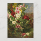 Georges Jeannin Hollyhock Briefkaart (Voorkant)