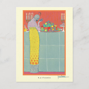 Georges Lepape Art Deco Mode Le Festin Briefkaart