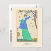 Georges Lepape Art Deco Mode Le Verger Briefkaart (Voorkant / Achterkant)
