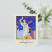 Georges Lepape Art Deco Mode Les Cerise Briefkaart (Staand voorkant)
