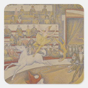 Georges Pierre Seurat Circus, 1891 Vierkante Sticker
