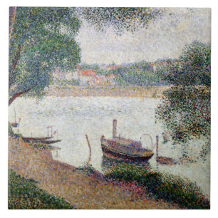 Georges Pierre Seurat   Landschap met een boa Tegeltje