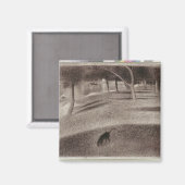 Georges Pierre Seurat | Studie voor de zondagmidda Magneet (Voorkant / Achterkant)