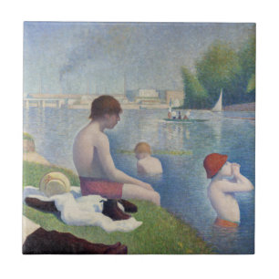 Georges Seurat - Badenden bij Asnieres Tegeltje