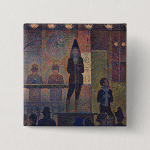 Georges Seurat - Circus Dia'show Vierkante Button 5,1 Cm