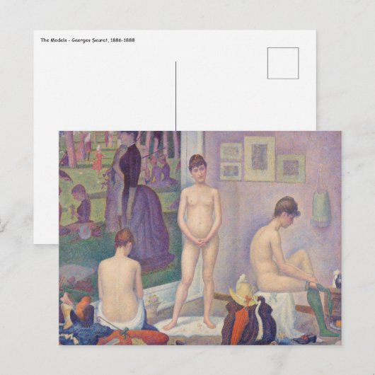 Georges Seurat - De Modellen Briefkaart (Voorkant / Achterkant)