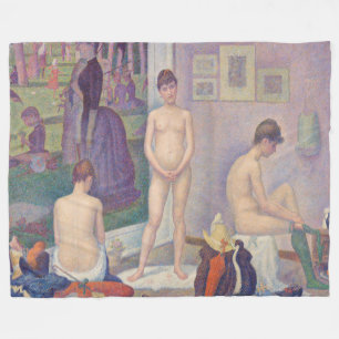 Georges Seurat - De modellen Fleece Deken