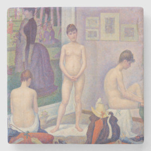 Georges Seurat - De modellen Stenen Onderzetter