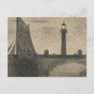 Georges Seurat - De vuurtoren van Honfleur Briefkaart