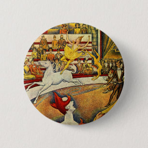 Georges Seurat - Der Zirkus - Circus Ronde Button 5,7 Cm