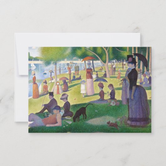 Georges Seurat - Een zondag op La Grande Jatte Bedankkaart (Voorkant)