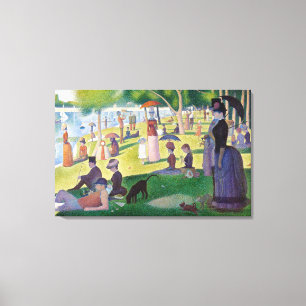 Georges Seurat - Een zondag op La Grande Jatte Canvas Afdruk
