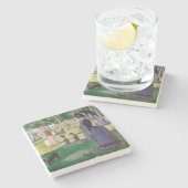 Georges Seurat - Een zondag op La Grande Jatte Stenen Onderzetter (Zijkant)