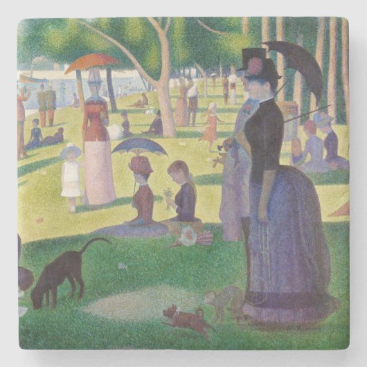 Georges Seurat - Een zondag op La Grande Jatte Stenen Onderzetter (Voorkant)
