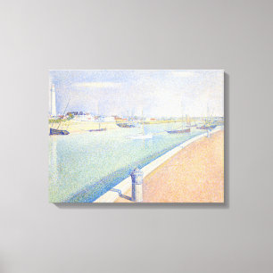 Georges Seurat - Het Gravelinekanaal Canvas Afdruk