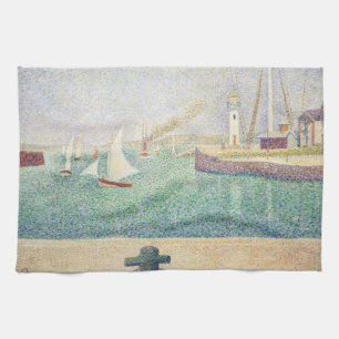 Georges Seurat - Ingang van de haven van Honfleur Theedoek