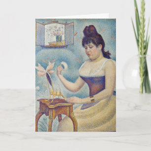Georges Seurat - Jonge vrouw die zich poedert Kaart