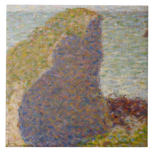 Georges Seurat - Studie naar Le Bec du Hoc Tegeltje (Voorkant)