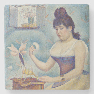 Georges Seurat - Young Woman Powdering Herself Stenen Onderzetter