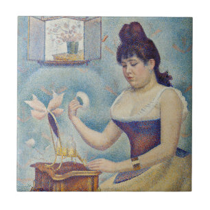 Georges Seurat - Young Woman Powdering Herself Tegeltje
