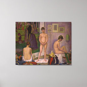 Georges Seurat's die schilderen: De modellen Canvas Afdruk