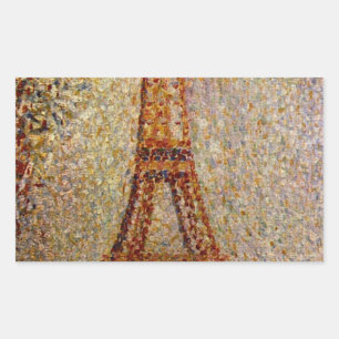 Georges Seurat's Painting: The Eiffel Tower (1889) Rechthoekige Sticker