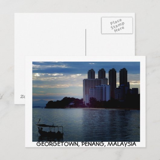 Georgetown, carte postale Penang (Devant / Derrière)