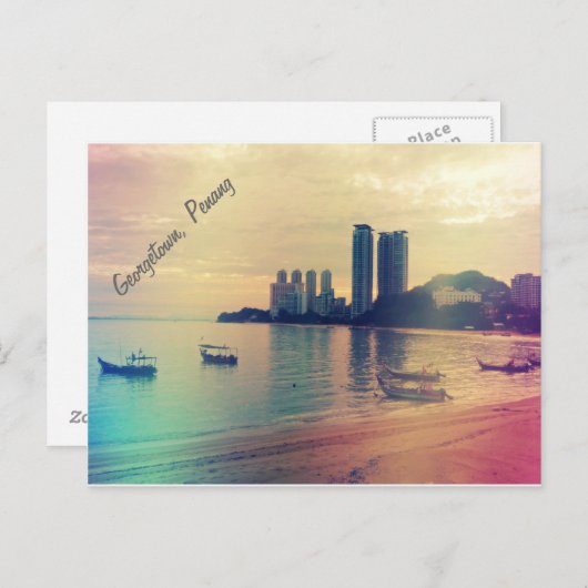 Georgetown, carte postale Penang (Devant / Derrière)