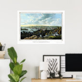 Georgetown, D.C. Panoramic Map - 1855 Poster (Thuiskantoor)