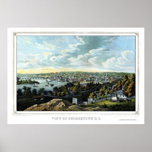 Georgetown, D.C. Panoramic Map - 1855 Poster