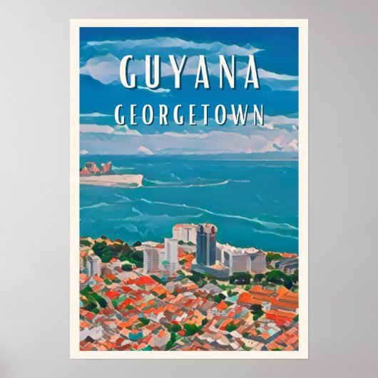 Georgetown, de kleurrijke hoofdstad van Guyana Poster (Voorkant)