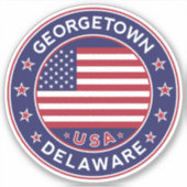 Georgetown, Delaware Sticker (Voorkant)