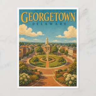 Georgetown Delaware The Circle GeoSaga Briefkaart