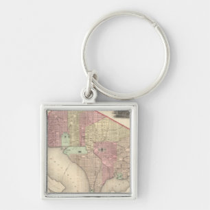 Georgetown en de stad Washington Sleutelhanger