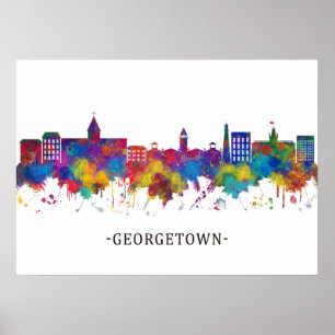 Georgetown Guyana Skyline Poster