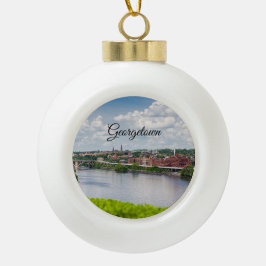 Georgetown Keramische Bal Ornament (Voorkant)