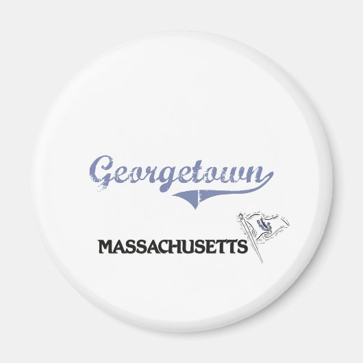 Georgetown Massachusetts City Classic Magneet (Voorkant)
