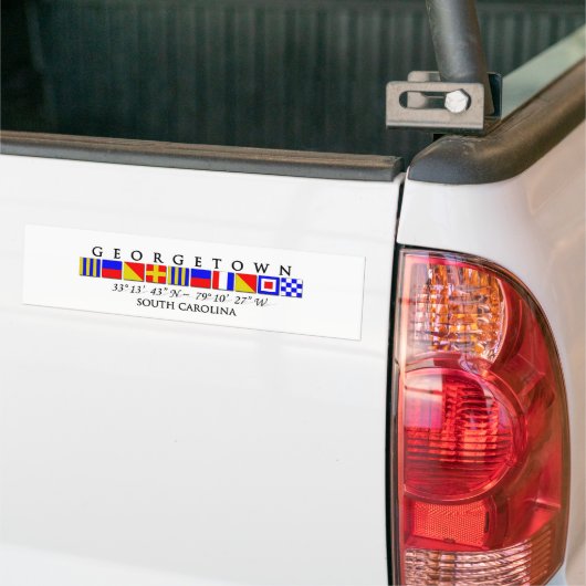 Georgetown SC Signal Flag Bumpersticker (Op Truck)